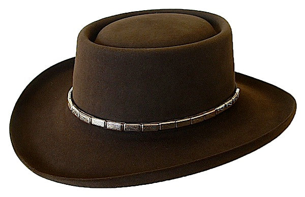 AzTex Gambler Felt Hat: Chocolate, 7 5/8